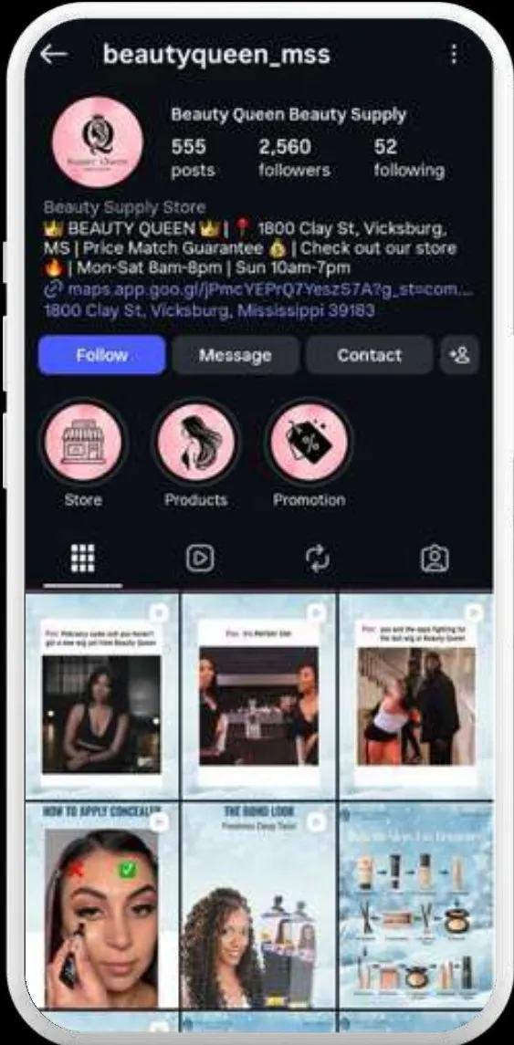 Profil Instagram, beautyqueen_mss. Après · 2 560 abonnés
