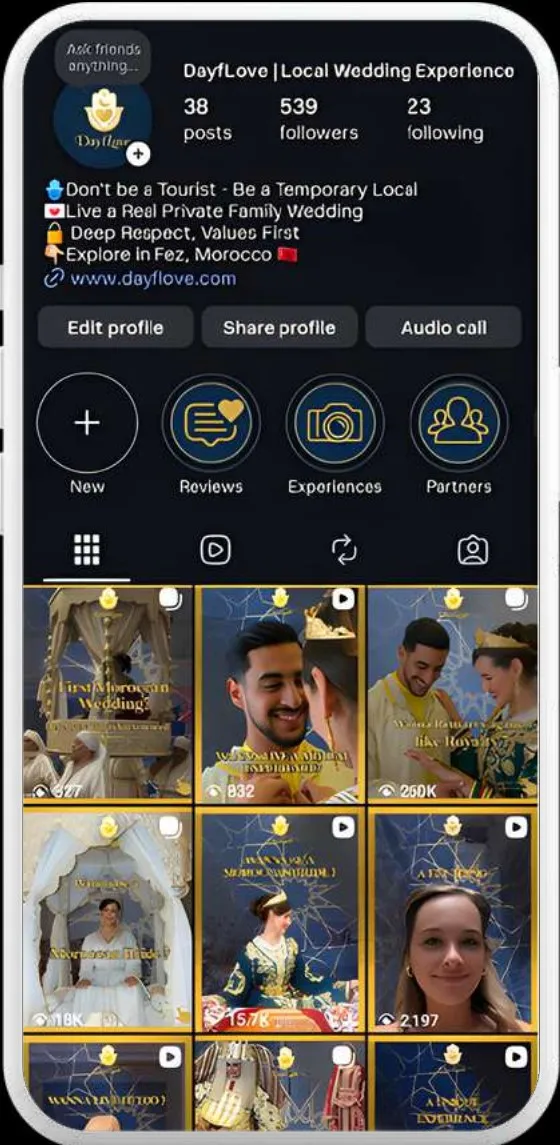 Profil Instagram, dayflove. +627 abonnés sans publicité. Août 2026 · 539 abonnés